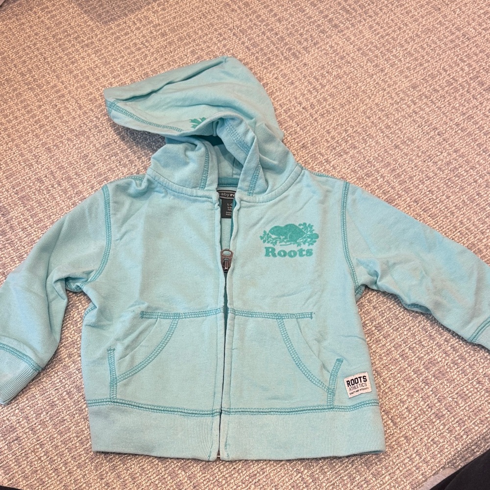 Roots Kids Teal Zip-Up Hoodie